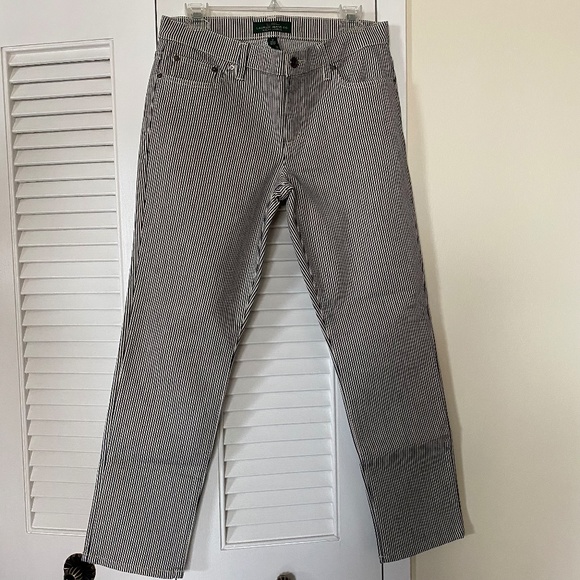 Ralph Lauren Jeans Black/White Stripes size 8 NWOT - Picture 1 of 3